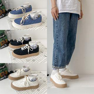 Quilted Lace-up Platform Sneakers