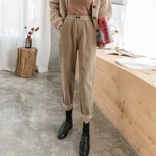 Corduroy Tapered Harem Pants