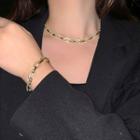 Rhinestone Chain Necklace / Bracelet / Set