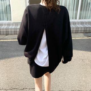 Zip-back Oversized Sweatshirt