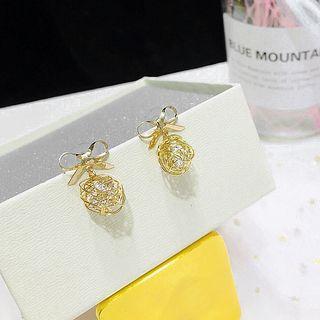 Wire Mesh Rhinestone Dangle Earring (various Designs)