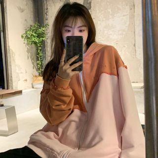 Panel Zipper Sweatshirt