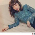 Long Bell-sleeve Lace Top