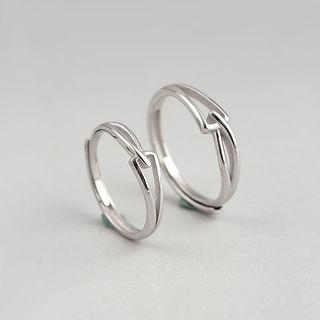 Couple Matching Sterling Silver Open Ring