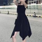 Spaghetti Strap Asymmetric A-line Dress