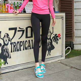 Contrast-band Swim Leggings