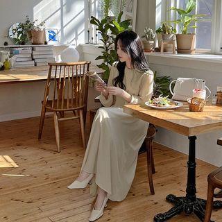 [lovb] Tie-back Long Sheath Dress