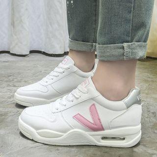 Letter Applique Platform Sneakers