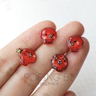 Handmade Octopus Studs