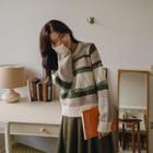 Perforated Color-block Sweater