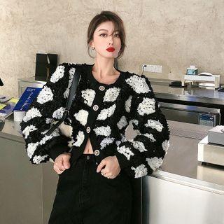Textured Lace Button Jacket