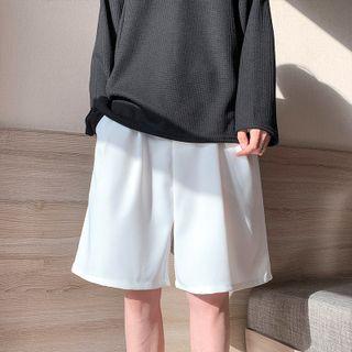 Plain Wide Leg Shorts / Pants