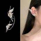 Butterfly Stud Earring / Ear Cuff 1 Pc - Silver - One Size