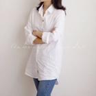 Long-sleeve Cotton Shirt White - One Size