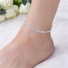 Layered Anklet Silver - One Size