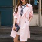 Plain Buttoned Trench Coat