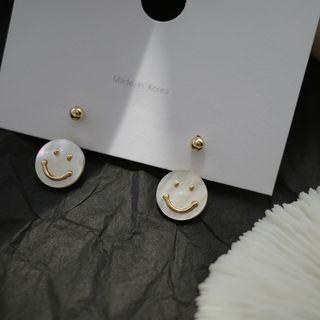 Smiley Swing Earring 1 Pr - Gold - One Size
