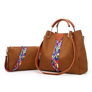Set: Patterned Tote Bag + Crossbody Bag