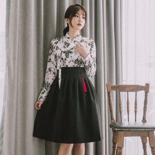 Modern Hanbok Midi Skirt In Black Black - One Size