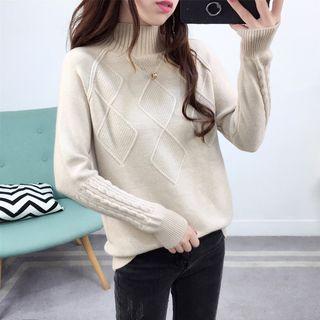 Turtleneck Argyle Sweater