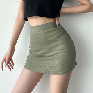 High-waist Pencil Skort