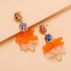 Faux Crystal Petal Dangle Earring