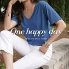 Basic V-neck T-shirt In 12 Colors