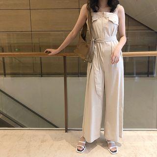 Sleeveless Zip Wide-leg Jumpsuit