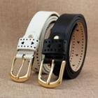Perforated Skinny Belt