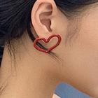 Acrylic Heart Earring Love Heart - 1 Pair - One Size