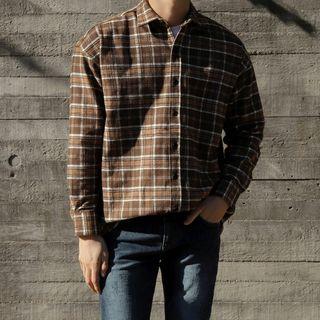Madras-check Flannel Shirt