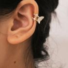 Rhinestone Alloy Butterfly Cuff Earring 1 Pc - 1951 - Gold - One Size