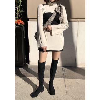 Turtleneck Boxy-fit Top