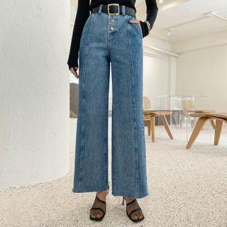Seamline Wide-leg Jeans