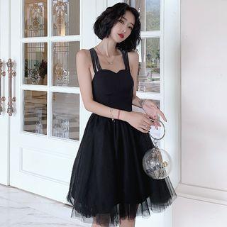 Spaghetti-strap Open-back A-line Cocktail Dress