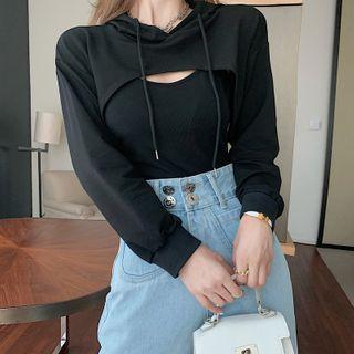Cropped Hoodie / Sleeveless Mini Sheath Dress / Tank Top / Set