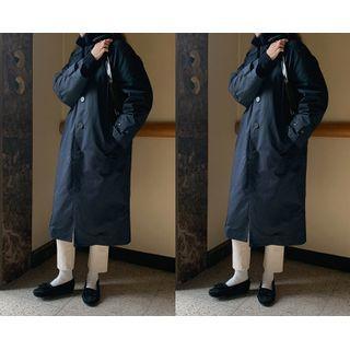 Set: Long Mac Coat With Belt + Detachable Padded Coat One Size