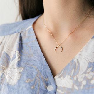 Metallic Moon Necklace