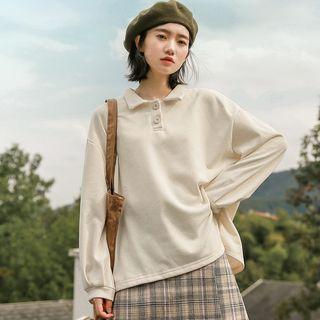 Polo Collared Pullover Khaki - One Size