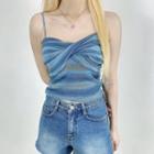 Knot Striped Knit Camisole