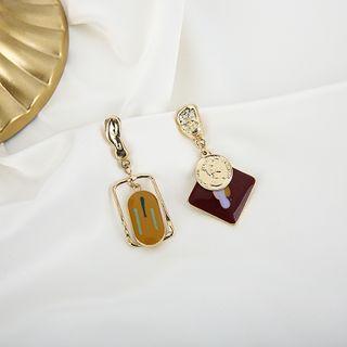 Mismatch Dangle Earring 1 Pair - 925 Silver Earrings - One Size