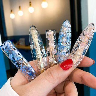Speckled Transparent Acrylic Hair Clip
