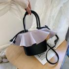 Ruffle Crossbody Bucket Bag