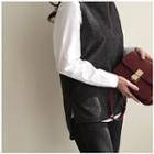 Mock-neck Dip-back Vest