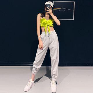 High-waist Cotton Jogger Pants