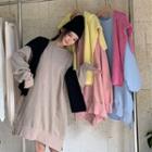 Sweatshirt Dress / Hooded Knit Shawl