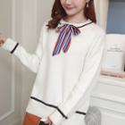 Ribbon-neck Sweater