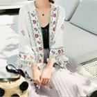 Tasseled Embroidery Poncho