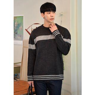 Striped Hem Standard-fit Sweater