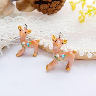 Alloy Deer Dangle Earring Deer - Nude - One Size